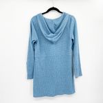 J.Jill  Blue Hooded Ribbed Knit Tunic Sweater Size S Photo 5