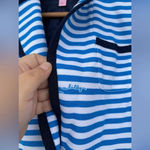 Lilly Pulitzer Malibu Flutter Blue Striped Blazer XS Photo 4