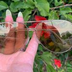 Unisex Large clear yellow aviator sunglasses Photo 5