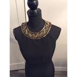 Morgan Taylor  Evening Sheath Dress Size 6 Beaded Collar Black Photo 3