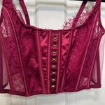 Victoria's Secret Victoria’s Secret Burgundy Lace Corset Top Size Medium Photo 1