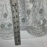 Here Comes the Sun  women's small white lace dress shiny bride party Photo 9