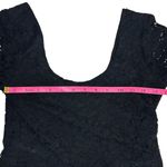 Mink Pink Black Lace Crop Top Long Sleeve Photo 4