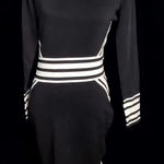 H&M  Black & White Striped Pattern Knit Dress Photo 0