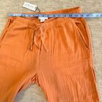 NWT Velvet By Graham & Spencer Women Pull On Orange S Gauze Pants Wide Leg Photo 8