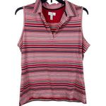 Lily’s Of Beverly Hills Sleeveless Collar Red Striped V Photo 0