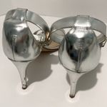 J.Crew 9 Silver Heels One Strap Ankle Strappy Open Sandals Holiday Party Formal Photo 10