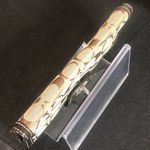 Coach Brown Monogram Silver Twist Lock Bifold Wallet with Contrasting Stitch Photo 5