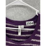 Kensie  Women's T Shirt Dress Short Sleeve Striped Purple Marled Lined Small Photo 9