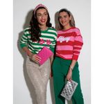 NWT Shiraleah “Merry” Stripe Sweatshirt Size XL Pink Holiday Pullover Red Photo 4