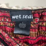 Wet Seal  Maxi Dress Womens L Red White Strapless Boho Festival Indie Y2K Hippie Photo 4