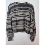L'Agence  Harriet Blouson Sleeve Wool Blend Cardigan Brown Mulit Stripe M $360 Photo 14