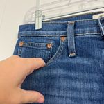 Madewell Size 27 Blue Distressed Cropped Classic Straight Leg Jeans Photo 3