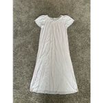 Vintage Miss Elaine Short Sleeve Long Pink Nightgown Nylon Dress Flowers Size M Size M Photo 2