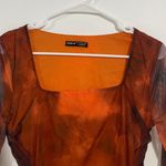 SheIn Mesh Ruched Tie Dye Dress Photo 3