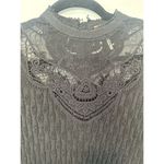 Free People Black Lace Stretchy Y2K Sweater Tunic Size XS 1538 Photo 4