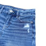 American Eagle The Dream Midi Jean Shorts Size 0 Distressed Frayed Hem Stretch Photo 2