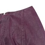 Free People Modern Femme Lined Vegan Leather Mini Skirt Pomegranate Wine size 4 Photo 3