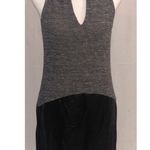THML  Dress ~ Cute Shift Dress With Faux Leather Bottom ~ Gray & Black ~ Small Photo 0