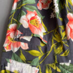 Levi's Levi sz XS green red jungle print silk jumpsuit Photo 11