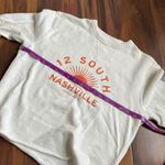 Faherty  12 South Nashville Sweatshirt Cream Velour Sunset Photo 6