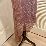 Brown Lacy High Low Lace Sundress Faux Leather Belt Photo 4