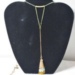 J.Crew  Sea Spray Fade Tassel Gold Tone Classic Casual 34" Y- Necklace Photo 0