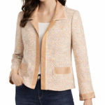 1970s Alouette Vintage Tweed Blazer Jacket Peach Pink Tweed Rainbow Small 4 Photo 0