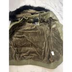 Men's Olive Green Jacket Robert Phillipe Jacket Removeable Fur Hood Size XL Photo 2