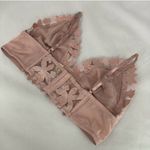 Victoria's Secret NWOT  Blush Unlined Floral Embroidered Long Line Bralette XL Photo 4