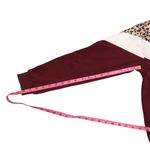 Leopard Chevron & Maroon Crewneck Sweater Size Small Photo 8