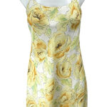 Ann Taylor LOFT Yellow 100% Silk Floral Sleeveless Cami Camisole Mini Dress 6 Photo 0