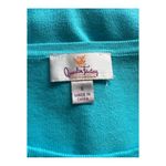 Quacker Factory Sweater Cardigan 2 piece look sequin sweater. SZ. S Blue Photo 4