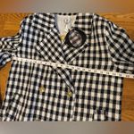 OVI Black and White Checkered Coat size M Photo 8