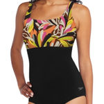 Speedo Women's Fandango Pink Printed Square Neck One Piece Swimsuit, Size 8, NWT Photo 0