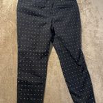 Old Navy  Pants Womens 14 Pixie Mid Rise Black Polka Dot Ankle Casual Career Photo 2