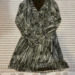 Mango  Zebra Print Mini Dress in Green Photo 3