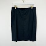 J.Crew NEW Pencil Knee Length Skirt Italian Bi Stretch Wool Blend Black US 10 Photo 2