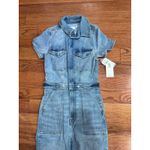 Good American Denim Jumpsuit Utility Belted Short Sleeve Light Wash Size Small Photo 1