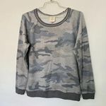 Knox Rose Sweatshirt Gray Camo Print Size Medium Long Sleeve Photo 0