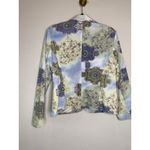 Christopher & Banks Vintage Cotton Paisley Print Blazer Sz Large Blue Green Pastels Photo 6