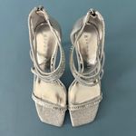 Gianni Bini Shawn Sparkle Embellished Silver Strappy Heels Photo 6