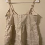 Saks 5th Avenue Saks‎ Fifth Avenue Cream Linen Blend Spaghetti Strap Top Size Medium Photo 3
