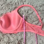 Victoria's Secret Body By Victoria Hot Pink Coral Lace & Gemstone Padded Lined Demi Bra Photo 8