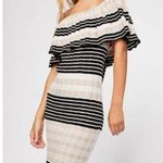 Free People  Striped Off-Shoulder Dress Size Large Photo 0
