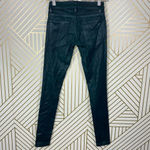 LF CARMAR Green Wax Coated Zip Skinny Jeans Size 23 Photo 3
