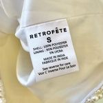 🆕 RETROFETE Deema Pearl Embellished Strapless Crepe Mini Dress Ivory Sz S Photo 9