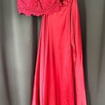 Sherri Hill 52730 2 Piece Lace Top Satin One Shoulder Prom Pageant Gown Size 12 Photo 1