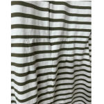 J.Crew Olive Green & White Stripped Fit & Flare Long sleeve cotton Dress Photo 8