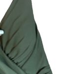 Azazie Kora Dark Green A-Line Pleated Chiffon Bridesmaid Prom Dress Sz A2 Photo 5